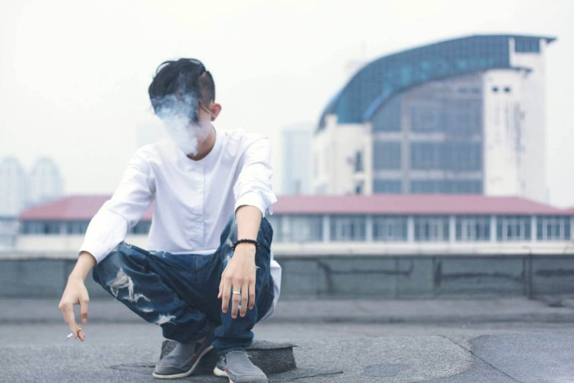 teen smoking marijuana