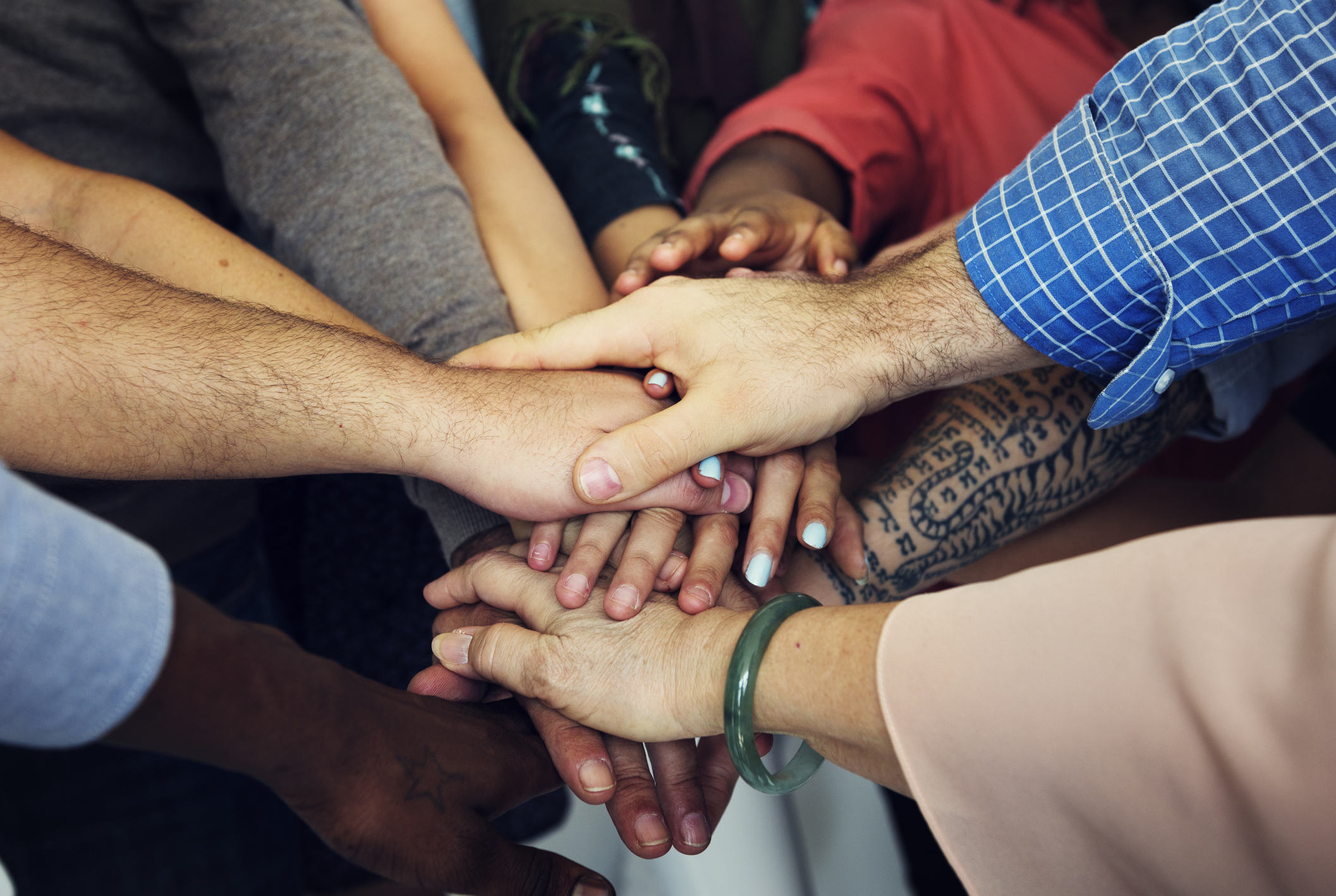 Diverse People Together Teamwork Partnership